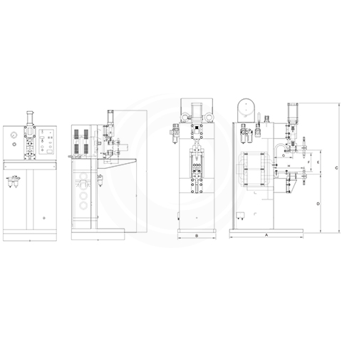 交流脉冲式点焊机尺寸